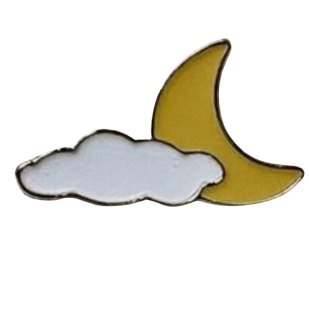 Cloud & Moon Enamel Pin